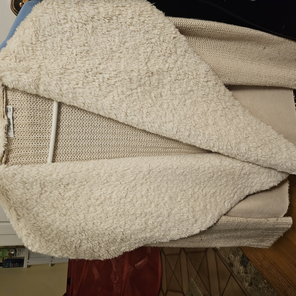 Women's Cream Open Front Jacket